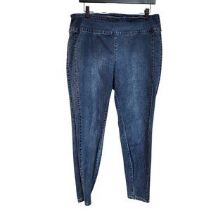 G By Giuliani Womens Blue Denim Jean High-Waisted Jeggings Size 16